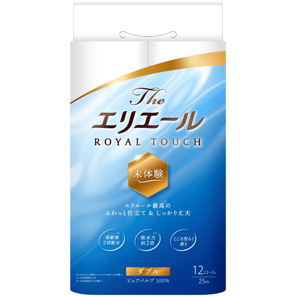 大王製紙 エリエール Theエリエール トイレットティシュー ダブル 12ロール 4個セット まとめ売り