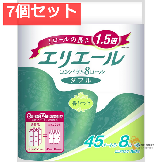 エリエールトイレツト コンパクト8Rダブル 7個セット まとめ売り