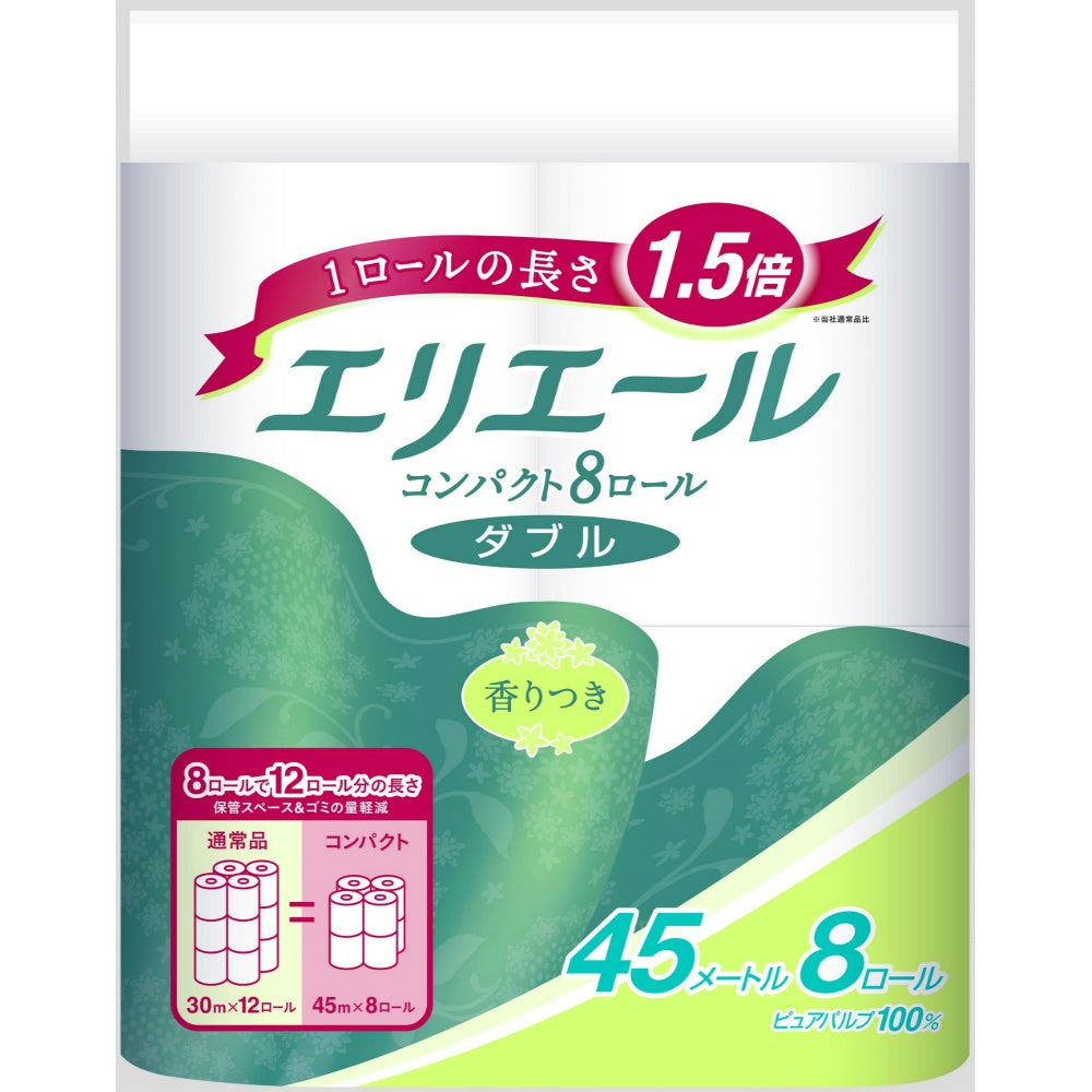 エリエールトイレツト コンパクト8Rダブル 6個セット まとめ売り