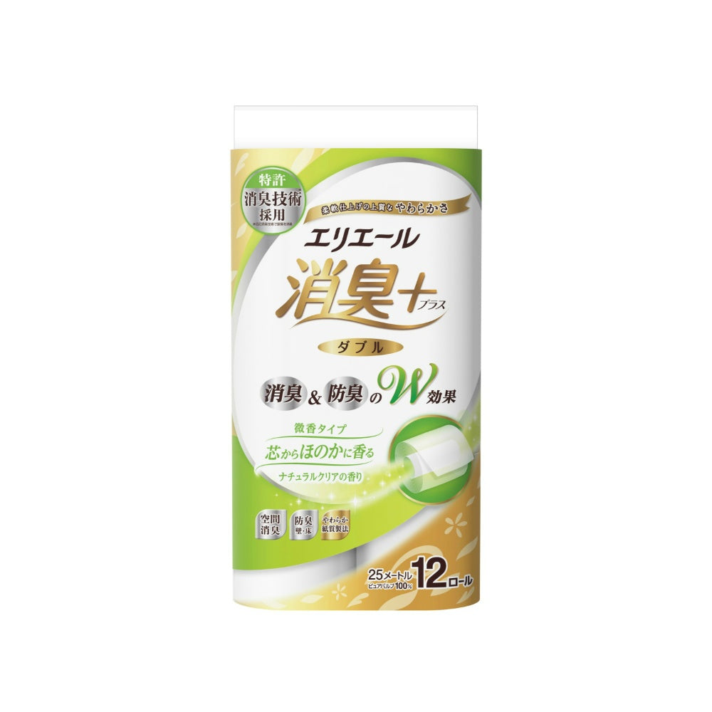 エリエール消臭＋トイレットナチュラルクリア12RW