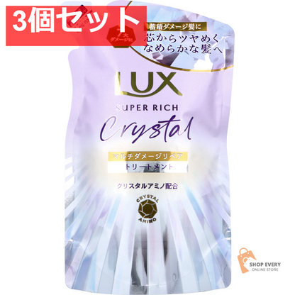 ラックス スーパーリッチクリスタル マルチダメージリペア トリートメント 詰替用 300g 3個セット まとめ売り