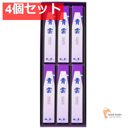 日本香堂 青雲 バイオレット 進物型 6箱包装品 4個セット まとめ売り