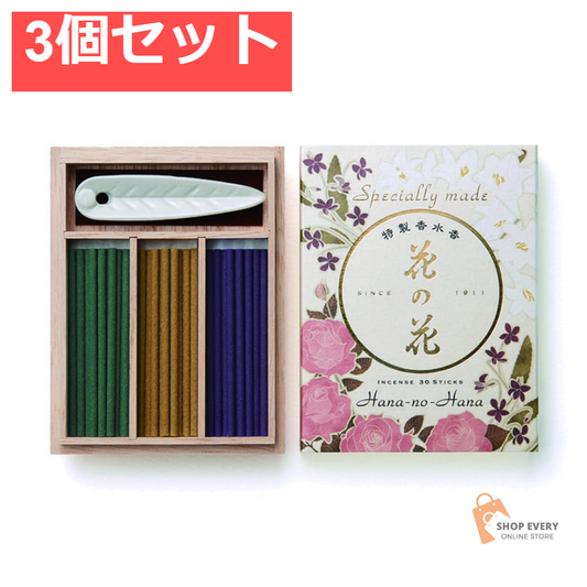 日本香堂 特製 花の花 3種入 スティック 30本入 3個セット まとめ売り