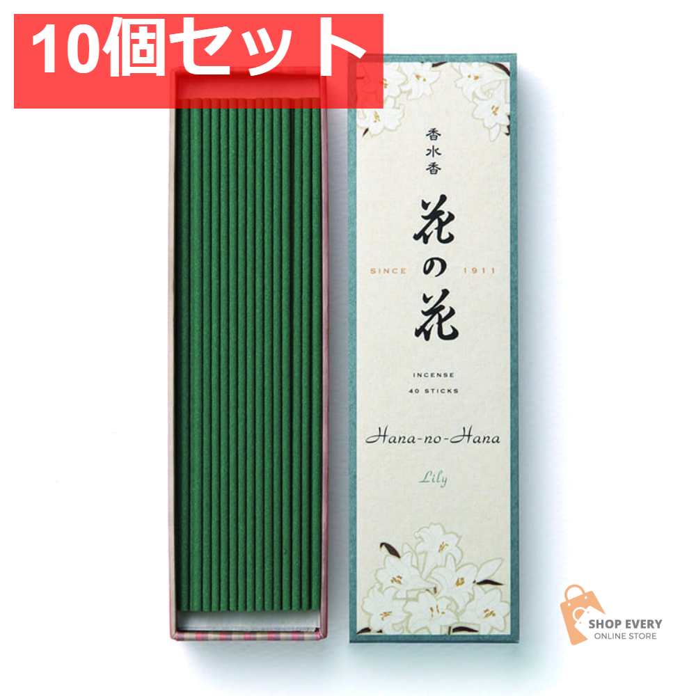 日本香堂 香水香 花の花 ゆり 長寸 40本入 10個セット まとめ売り