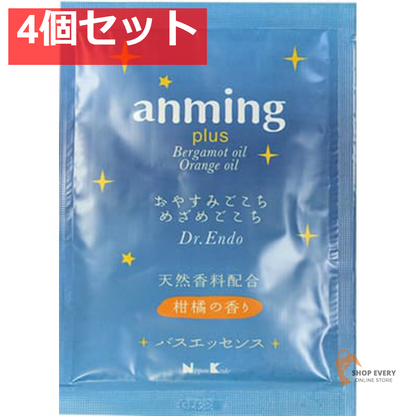 日本香堂 アンミング プラス バスエッセンス ミニタイプ 25mL 4個セット まとめ売り