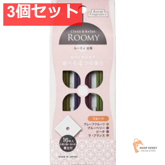 日本香堂 ROOMY C＆R フルーツ 16本 3個セット まとめ売り
