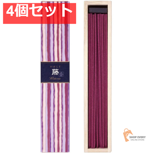 日本香堂 かゆらぎ スティック 藤 40本 4個セット まとめ売り
