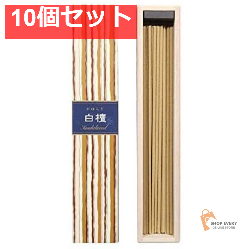 日本香堂 かゆらぎ スティック 白檀 40本 10個セット まとめ売り