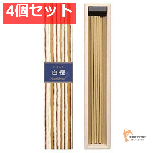 日本香堂 かゆらぎ スティック 白檀 40本 4個セット まとめ売り