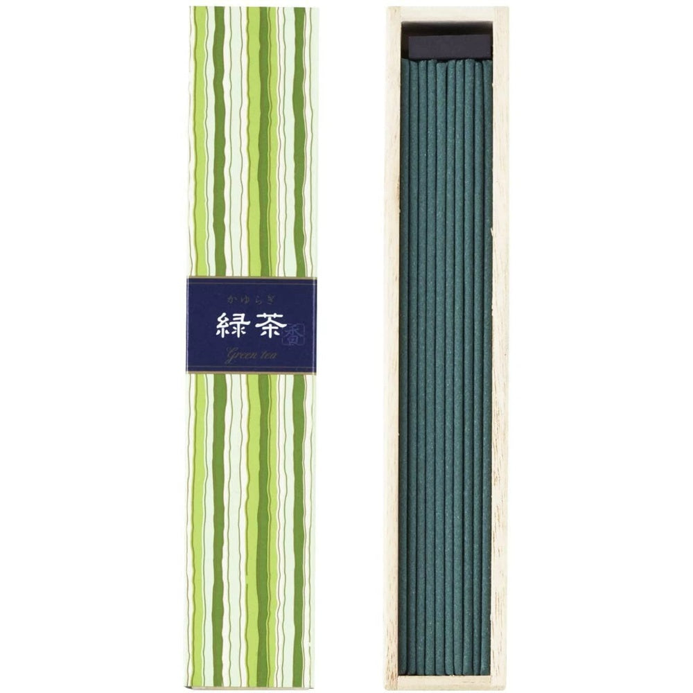 日本香堂 かゆらぎ スティック 緑茶 40本 2個セット まとめ売り