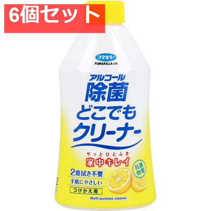 フマキラー アルコール除菌 どこでもクリーナー つけかえ用 300mL 6個セット まとめ売り