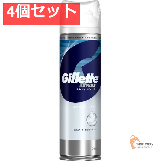 ジレットシェービングフォーム P＆S 245G 4個セット まとめ売り