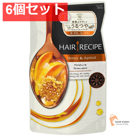 ヘアレシピ ハニーアプリコット エンリッチモイスチャーレシピ シャンプー 詰め替え 6個セット まとめ売り