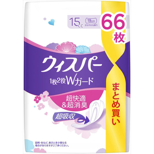 ウィスパーWガードおりもの＆水分ケア15CC66