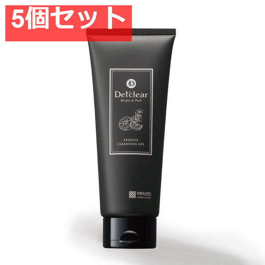DETクリア ブライト＆ピール 美容液クレンジングジェル 炭クレイ 180g 5個セット まとめ売り