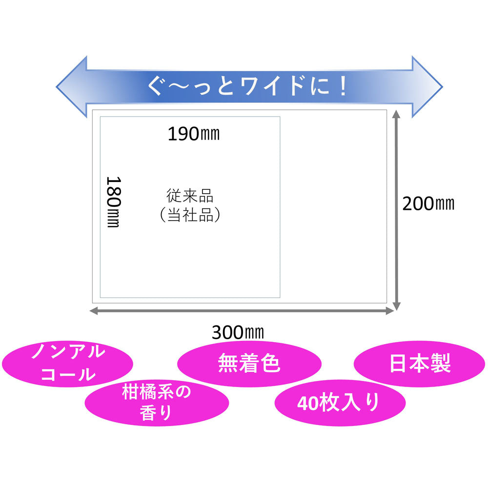 ハビナース トイレに流せるおしりふき 大判厚手 40枚入 9個セット まとめ売り