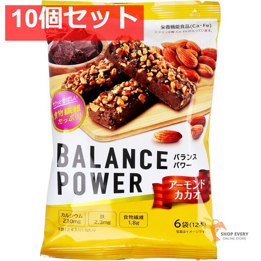 バランスパワー アーモンドカカオ味 袋入 6袋(12本)入 10個セット まとめ売り
