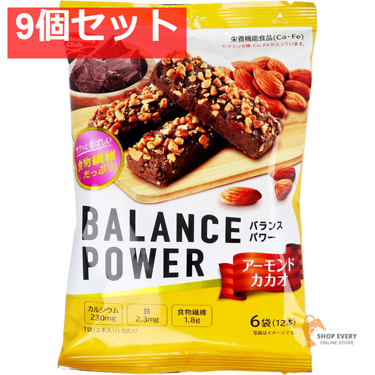 バランスパワー アーモンドカカオ味 袋入 6袋(12本)入 9個セット まとめ売り