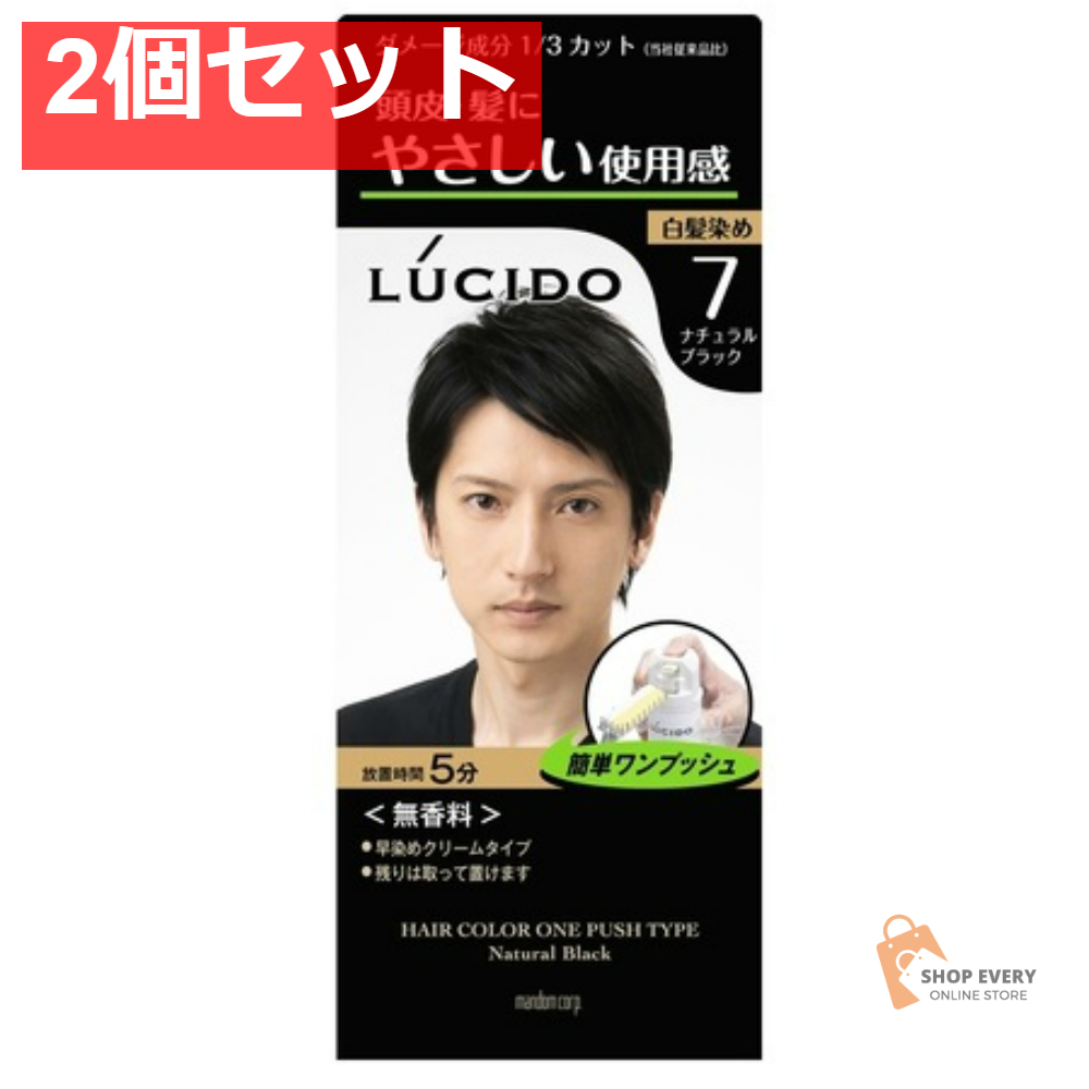 マンダム ルシード ケアカラー ナチュラルブラック 2個セット まとめ売り