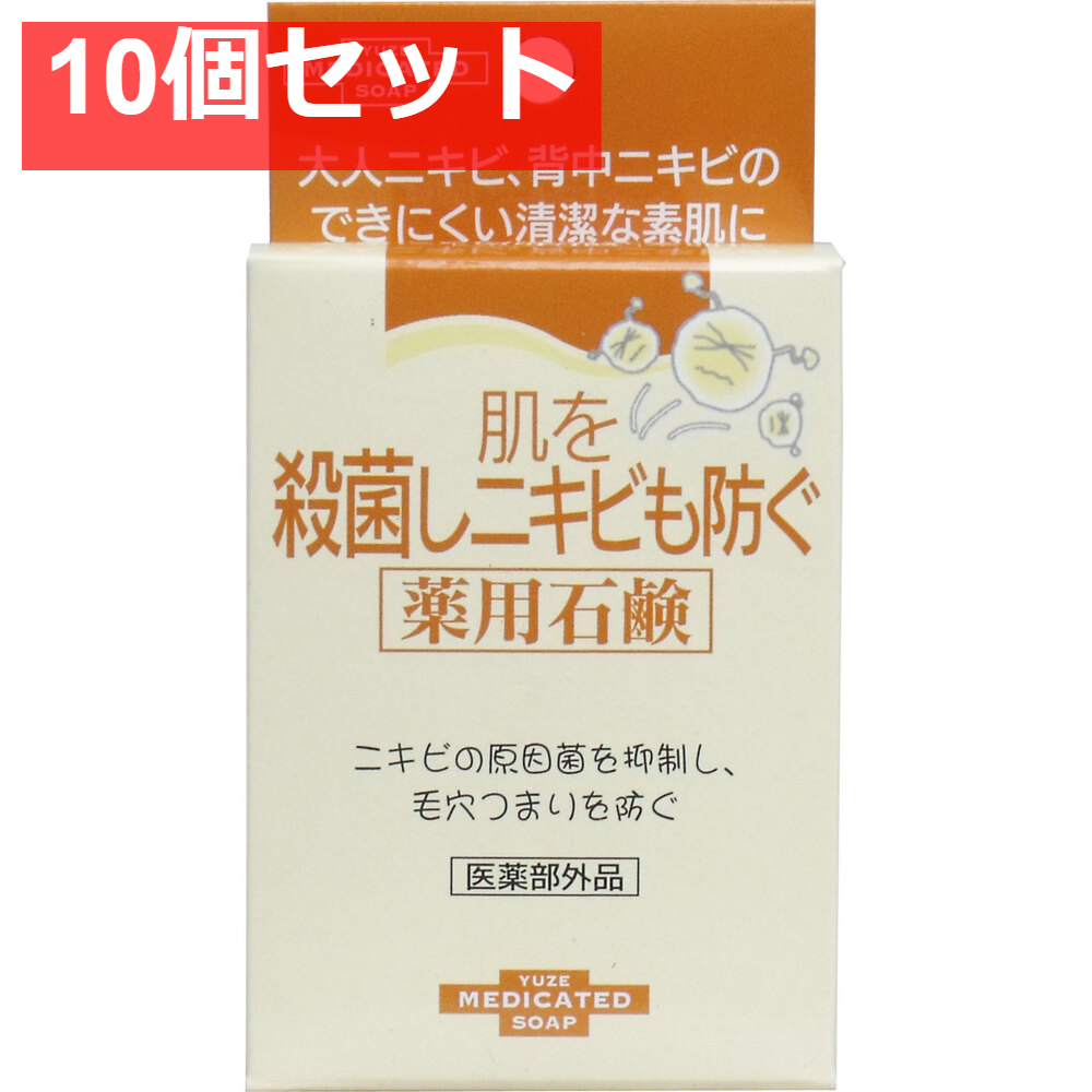 肌を殺菌しニキビも防ぐ薬用石鹸 110g 10個セット まとめ売り