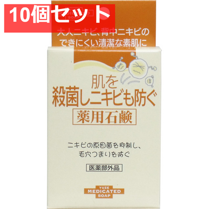 肌を殺菌しニキビも防ぐ薬用石鹸 110g 10個セット まとめ売り