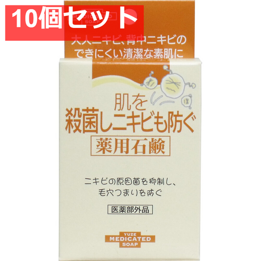 肌を殺菌しニキビも防ぐ薬用石鹸 110g 10個セット まとめ売り