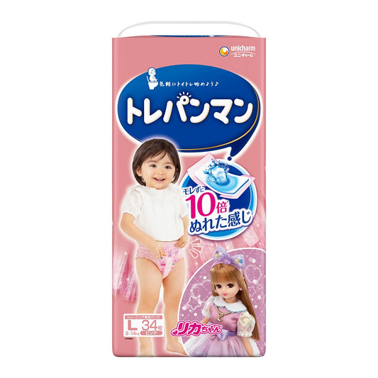 ユニ・チャーム トレパンマン 女の子用 Lサイズ 34枚