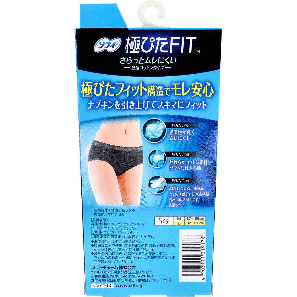 ソフィ 極ぴたFIT 通気コットンタイプ Lサイズ グレー 1枚入 10個セット まとめ売り