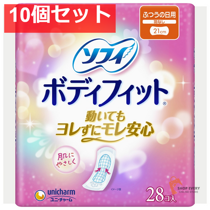 ユニ・チャーム ソフィ ボディフィット 羽なし 28枚 10個セット まとめ売り