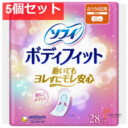 ユニ・チャーム ソフィ ボディフィット 羽なし 28枚 5個セット まとめ売り