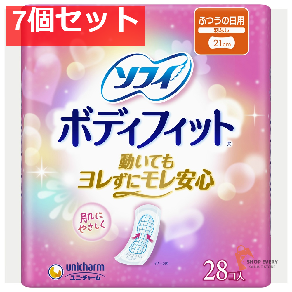 ユニ・チャーム ソフィ ボディフィット 羽なし 28枚 7個セット まとめ売り