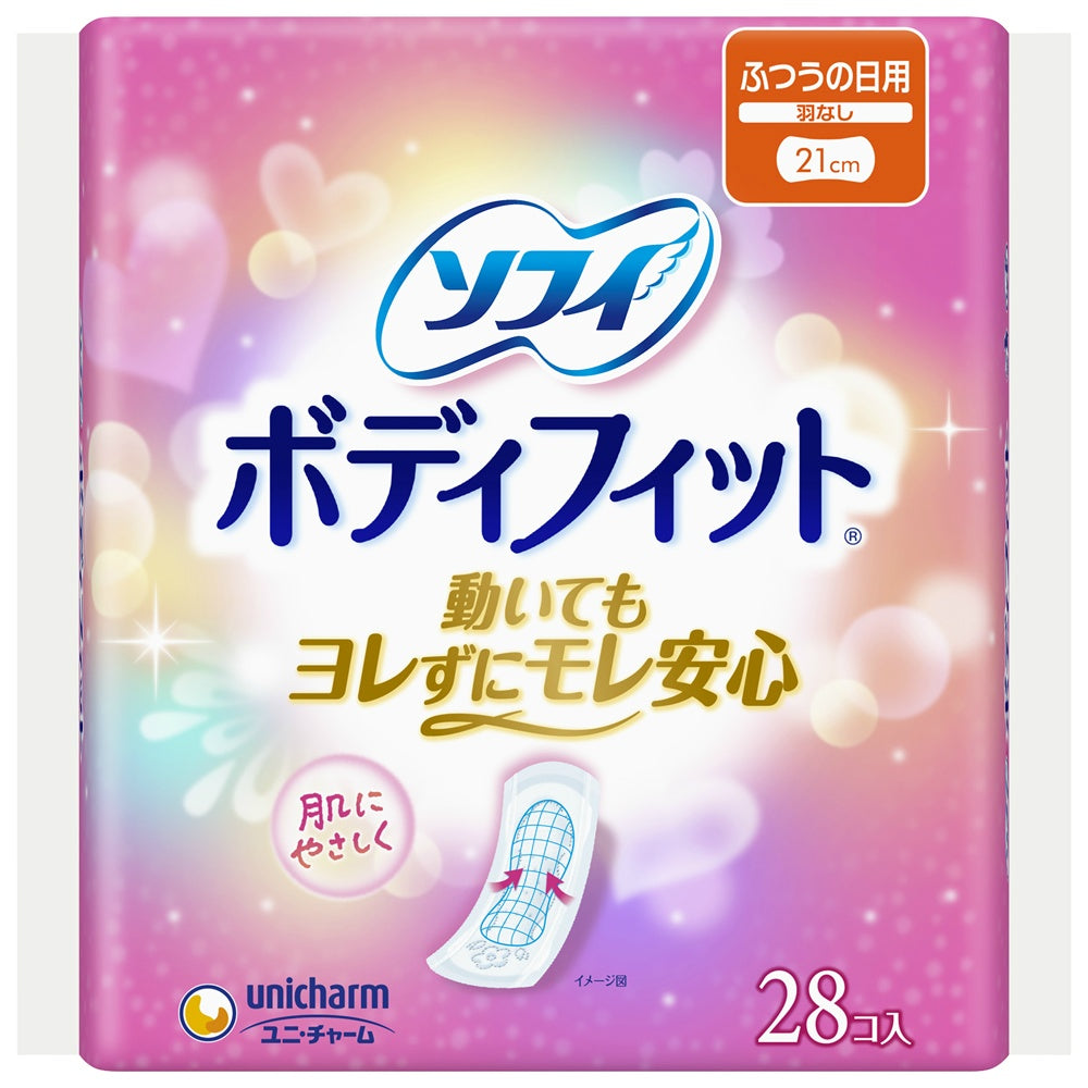 ユニ・チャーム ソフィ ボディフィット 羽なし 28枚 4個セット まとめ売り