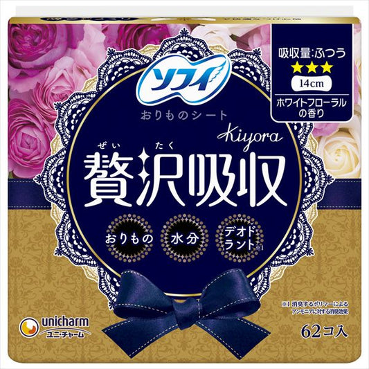 ソフィ キヨラ 贅沢吸収 ホワイトフロ-ラル 62枚