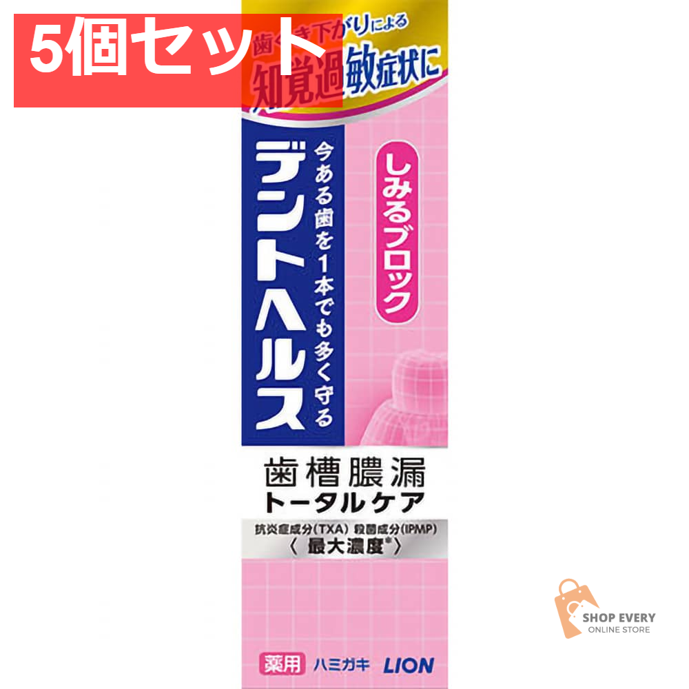 ライオン デントヘルス 薬用ハミガキ しみるブロック 85g 5個セット まとめ売り