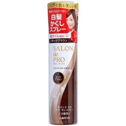 サロンドプロ カラーオンスプレー ダークブラウン 82g 10個セット まとめ売り