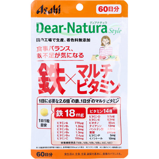 ディアナチュラスタイル 鉄×マルチビタミン 60日分 60粒入