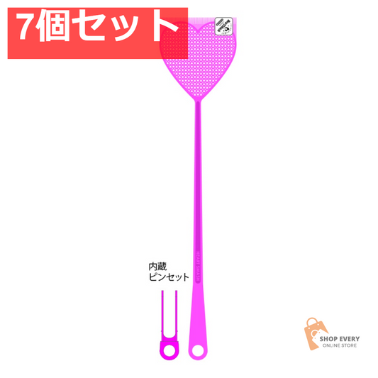 小久保工業所 Heart Smash ハエたたき ピンセット付 7個セット まとめ売り