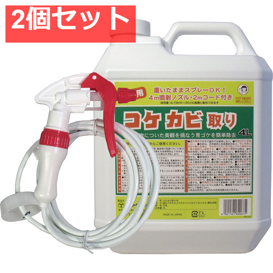 屋外用 コケカビ取り 4Lタイプ 噴射ノズル付き 2個セット まとめ売り