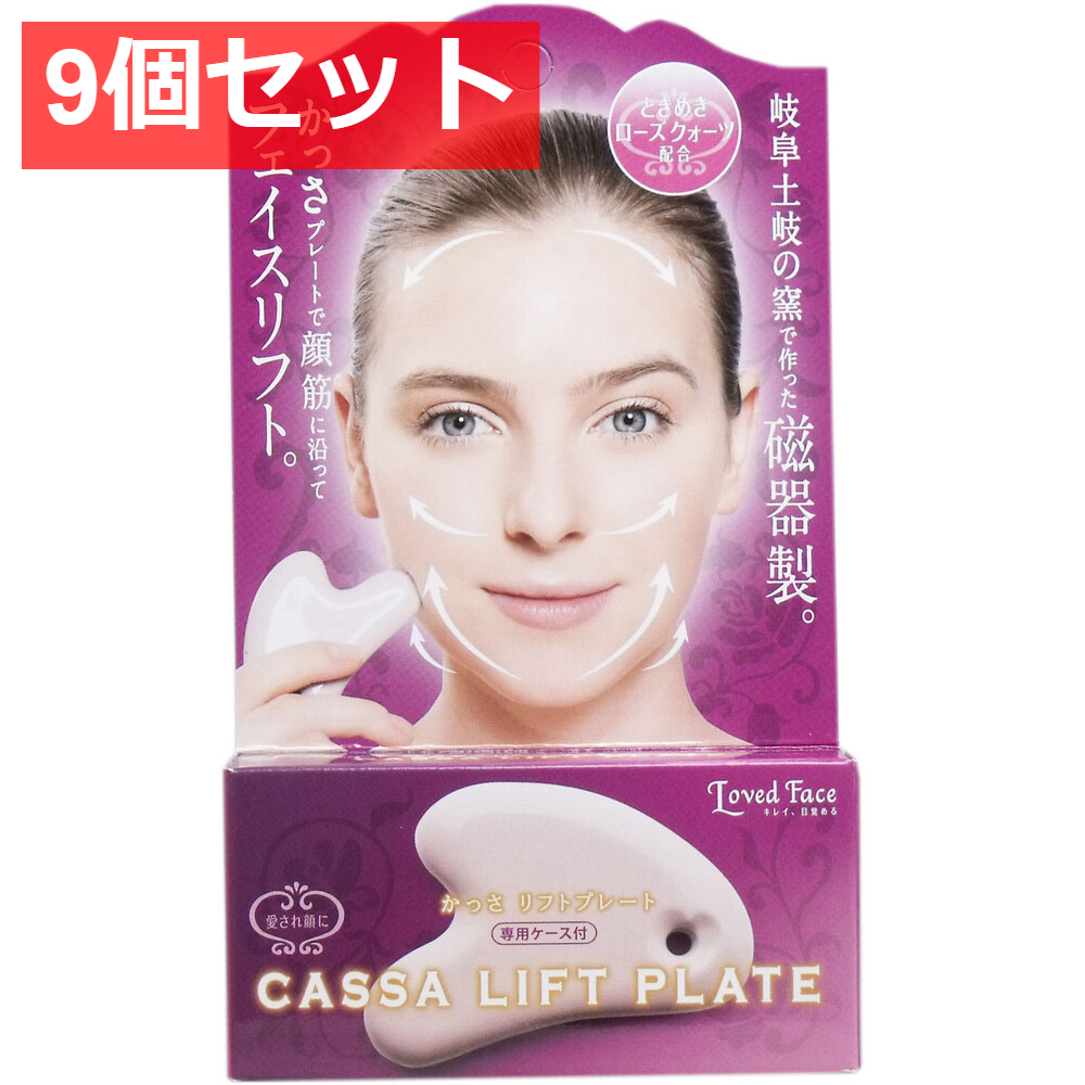 9個セット かっさ リフトプレート ローズクォーツ 専用ケース付