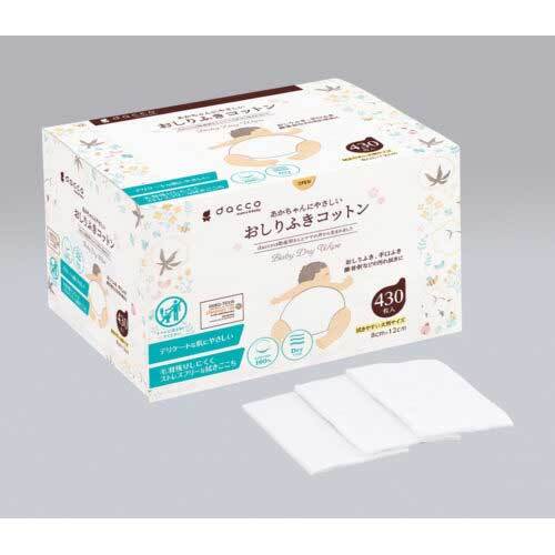 ダッコ 赤ちゃんにやさしい おしりふきコットン 約8ｃｍ×12ｃｍ 430枚入 2個セット まとめ売り