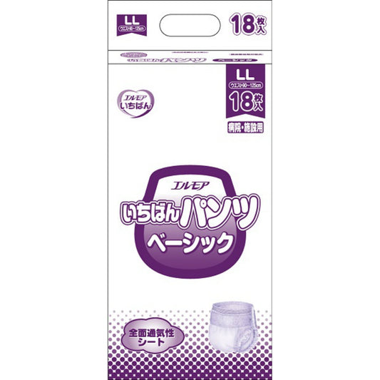 カミ商事 エルモア いちばん パンツ ベベーシック LL 18枚 2個セット まとめ売り