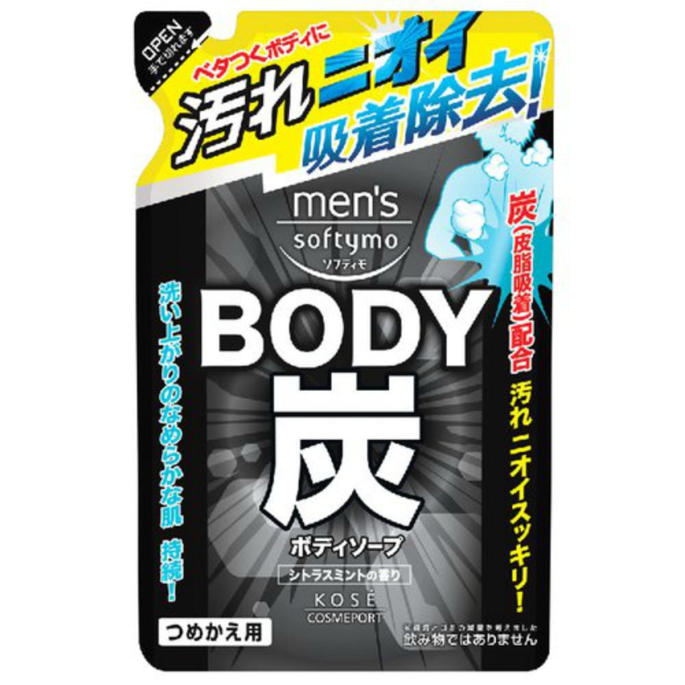 コーセー メンズ ソフティモ ボディソープ 炭 つめかえ用 400ml