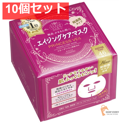 コーセーコスメポート クリアターン プリンセスヴェール エイジングケア マスク 46枚 10個セット まとめ売り