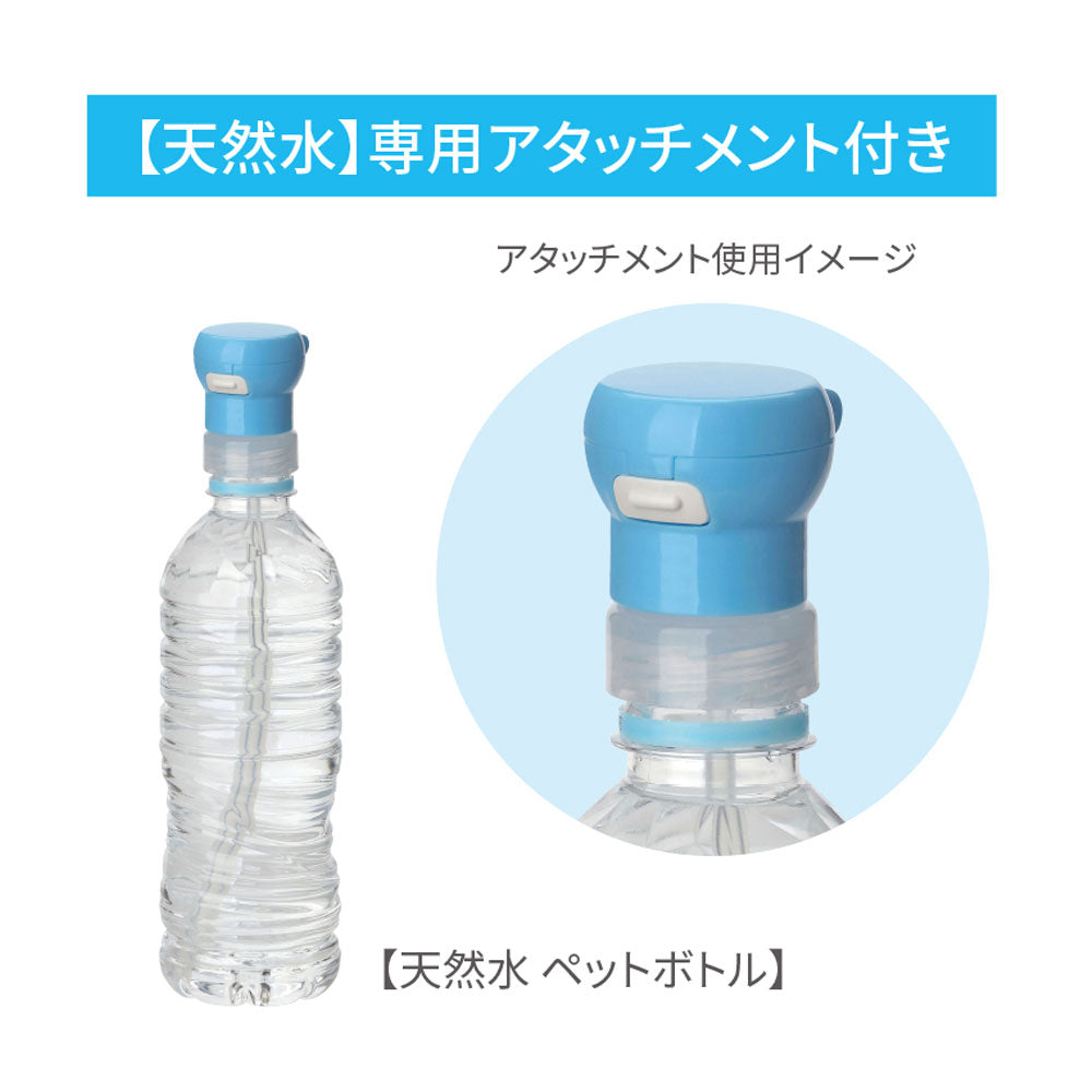ペットボトルストローキャップ アタッチメント付 ブルー 6個セット まとめ売り