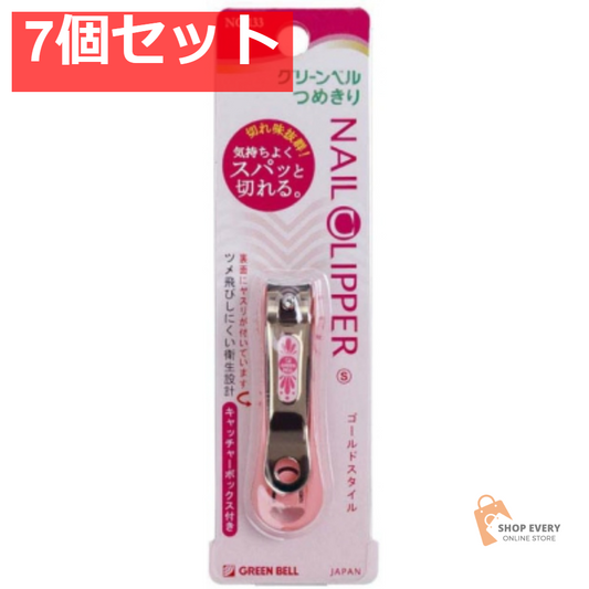 グリーンベル 匠の技 NC-133 ゴールド爪切り S ピンク 7個セット まとめ売り