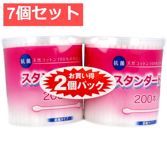 7個セット スタンダード綿棒 紙軸タイプ 200本入×2個パック