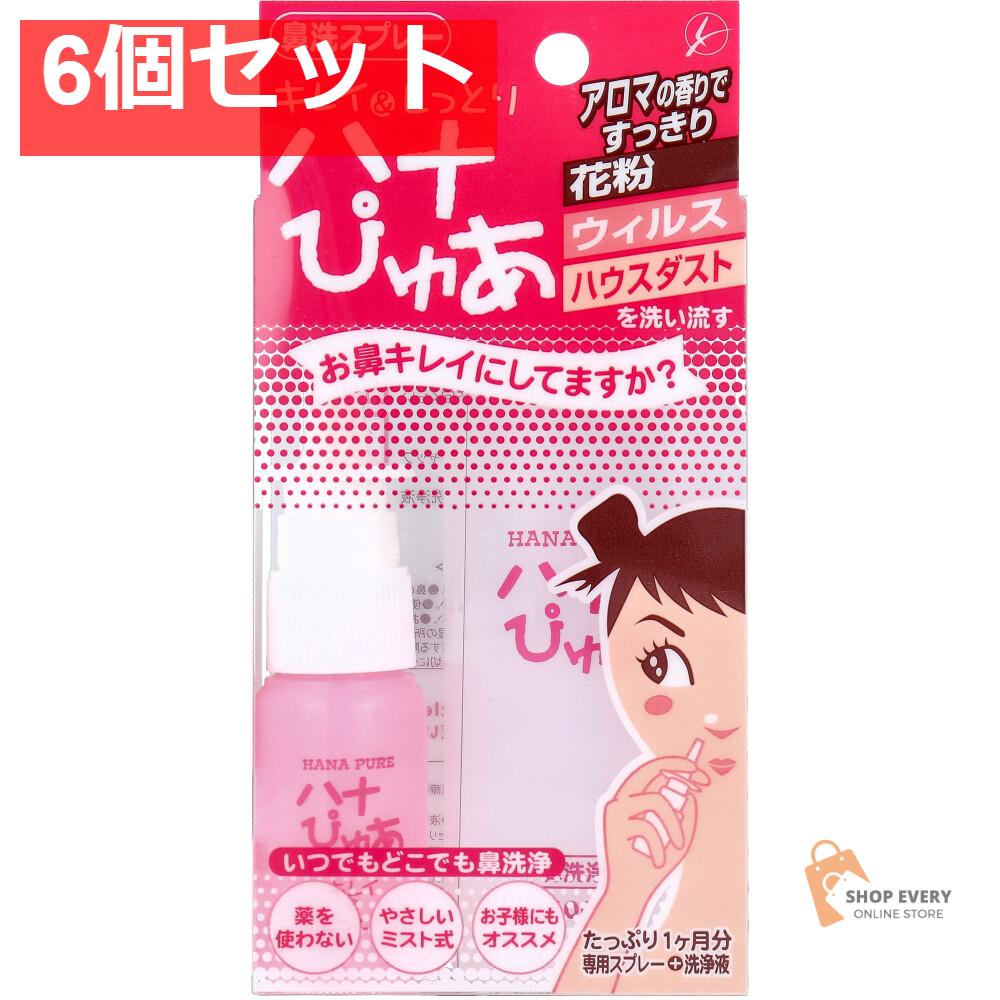 キレイ＆しっとり ハナぴゅあ 洗浄液100mL付き 6個セット まとめ売り