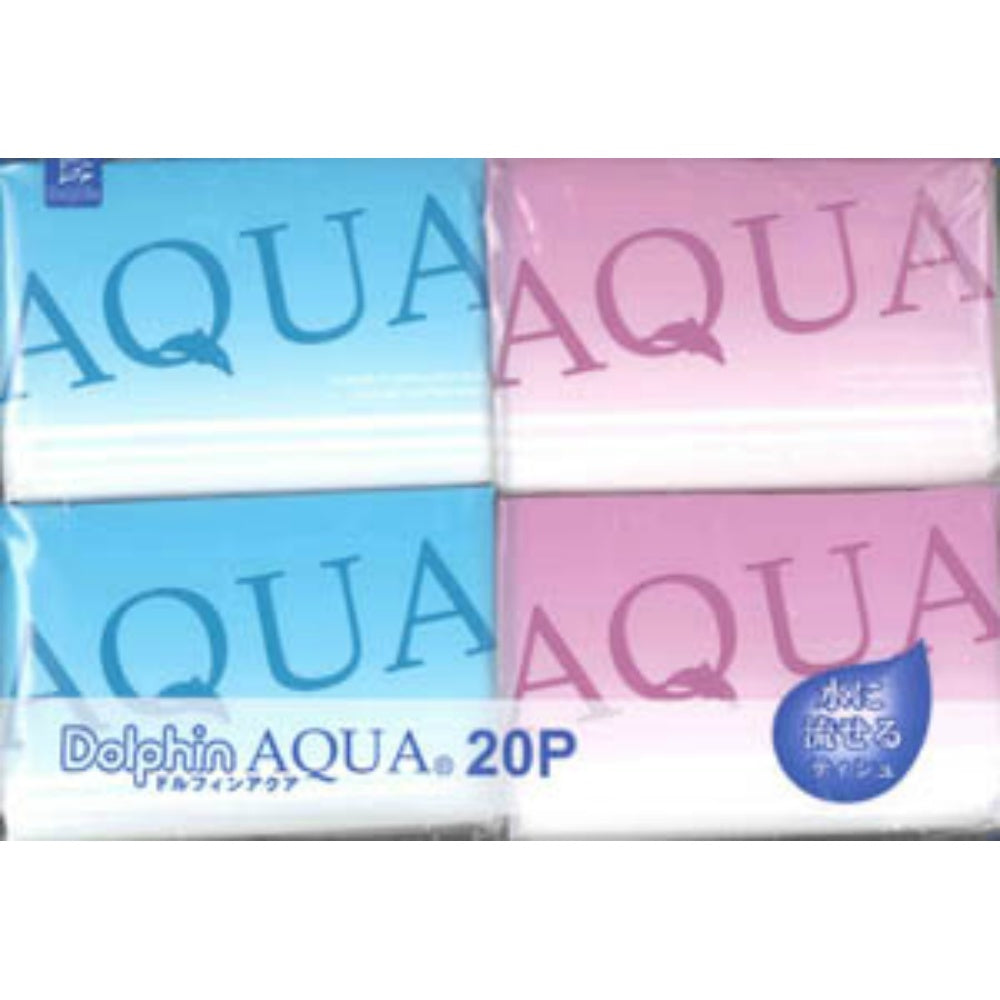 ドルフィン DNアクア ポケットティッシュ 20個入り 2個セット まとめ売り