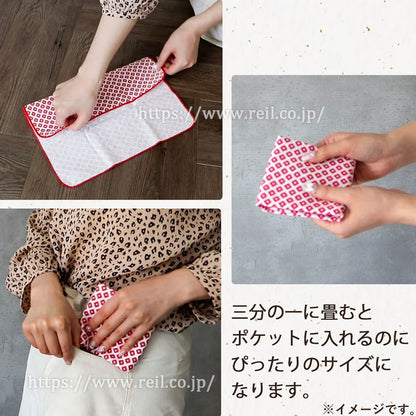 ジャパニーズスタイル 小紋 やわらかガーゼのハンカチ からくさ 約30×30cm JS-4140 1枚入 6個セット まとめ売り