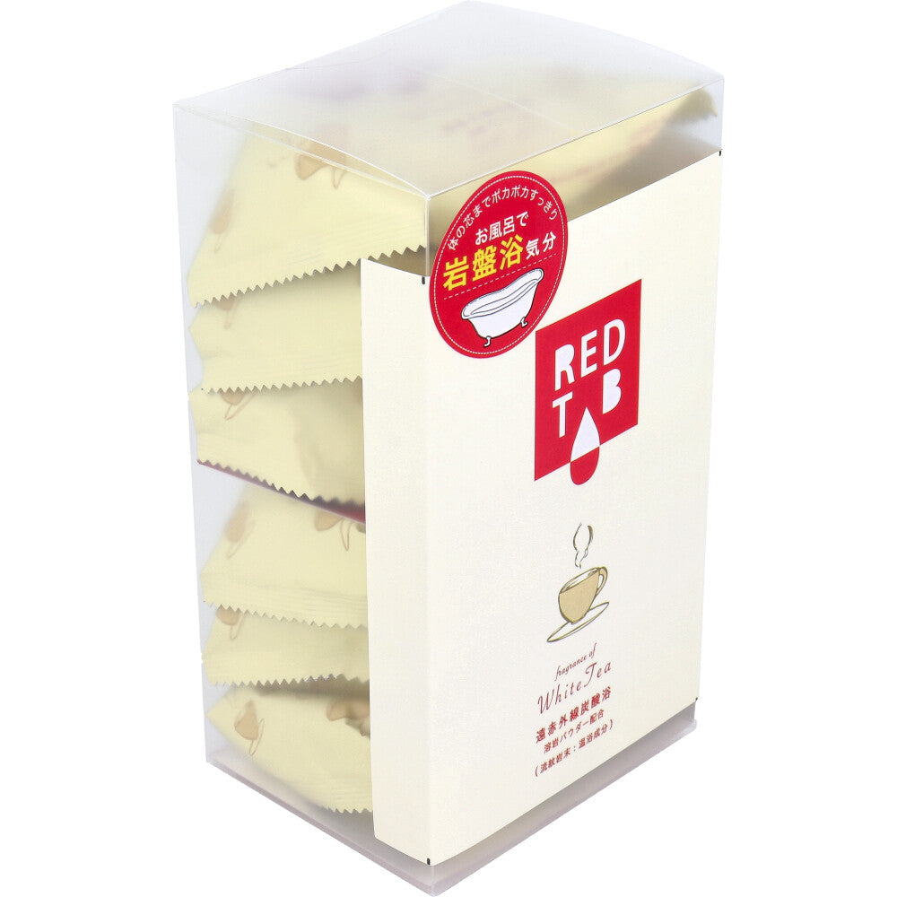 遠赤外線炭酸浴 REDTAB 溶岩パウダー配合 ホワイトティーの香り 50g×6錠入 8個セット まとめ売り